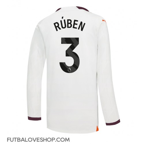 Dres Manchester City Ruben Dias #3 Preč 2023-24 Dlhy Rukáv